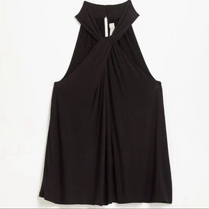 Loft Twist Halter in Black NWT XXSP